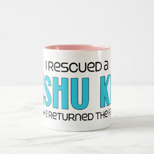 I Rescued a Kishu Ken (Male Dog) Two-Tone Coffee Mug