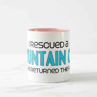 I Rescued a Mountain Cur (Male Dog) Two-Tone Coffee Mug
