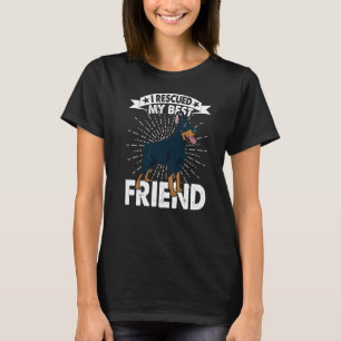 I Rescued My Best Friend Dog Adoption Saving Anima T-Shirt