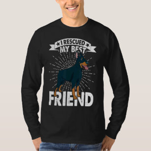 I Rescued My Best Friend Dog Adoption Saving Anima T-Shirt