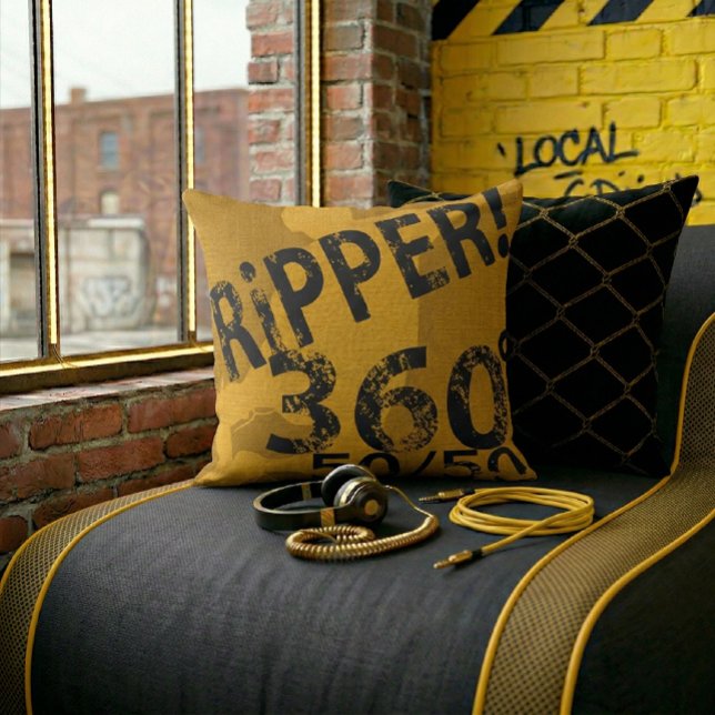 I-Ripper – Black & Gold Series Double Sided Cushion (Creator Uploaded)