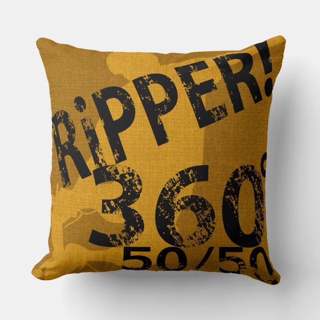 I-Ripper – Black & Gold Series Double Sided Cushion (Front)