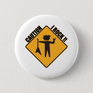 I Rock 6 Cm Round Badge