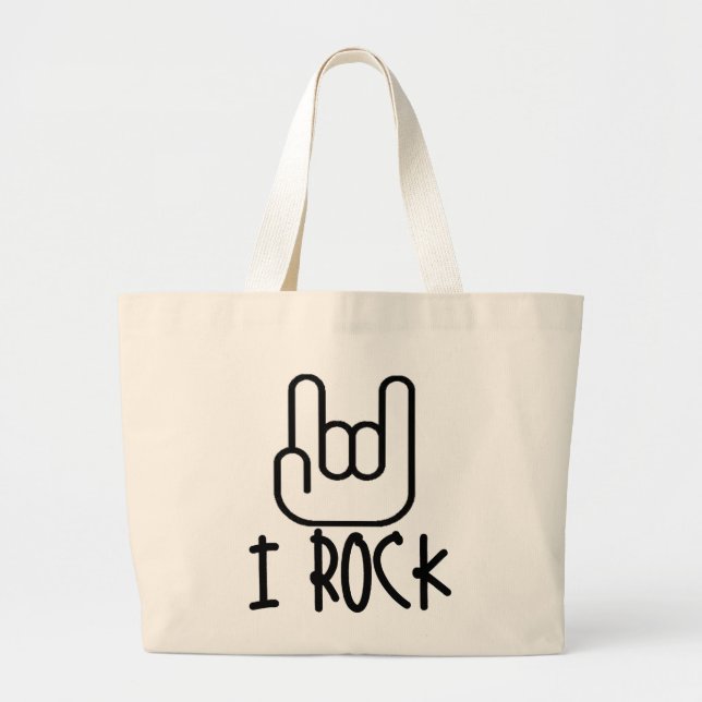 I Rock! Large Tote Bag (Front)
