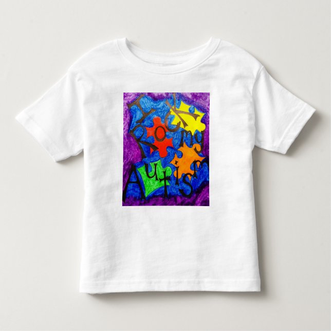 I Rock My Autism Toddler T-Shirt (Front)
