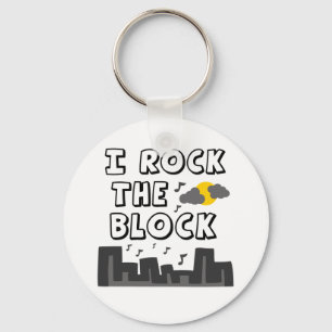 I Rock The Block Key Ring