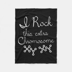 I Rock This Extra Chromosome Down Syndrome Awarene Fleece Blanket