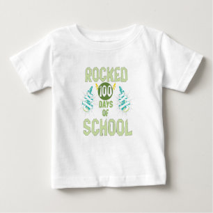 I Rocked 100 Days Of School, 100 Days Celebration  Baby T-Shirt