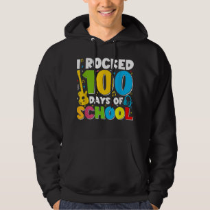 I Rocked 100 Days Of School Guitar Music Hoodie