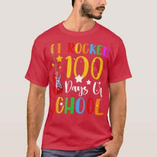 I Rocked 100 Days Of School Guitar Music Lovers Bo T-Shirt