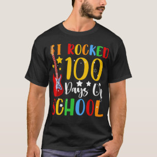 I Rocked 100 Days Of School Guitar Music T-Shirt