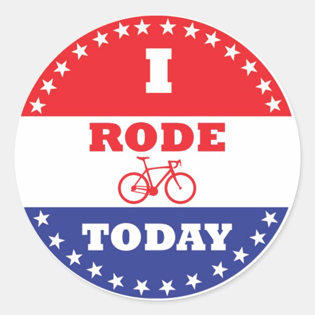 I Rode Today Classic Round Sticker (Front)