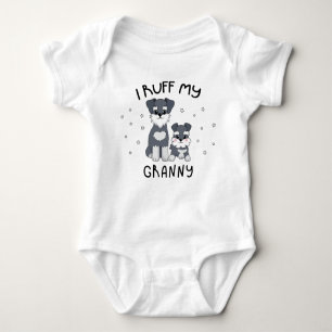 I Ruff My Granny - Cute Puppy Dog Baby Bodysuit
