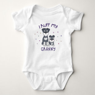 I Ruff My Granny - Cute Puppy Dogs Baby Bodysuit