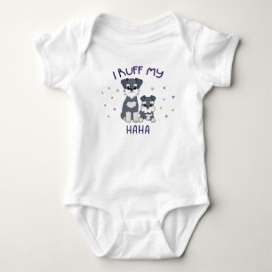 I Ruff My Haha - Cute Puppy Dogs Baby Bodysuit