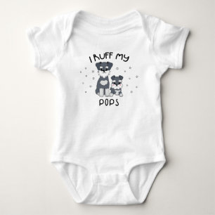 I Ruff My Pops - Cute Puppy Dog Baby Bodysuit