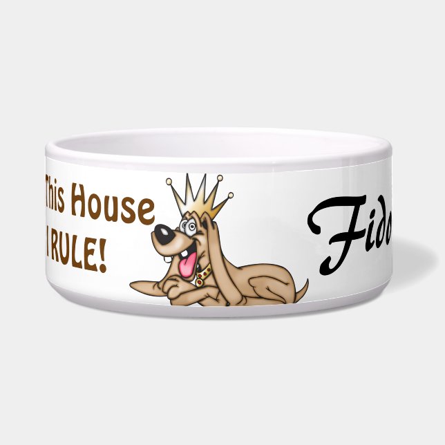 I Rule Customised Dog Bowls (Front)