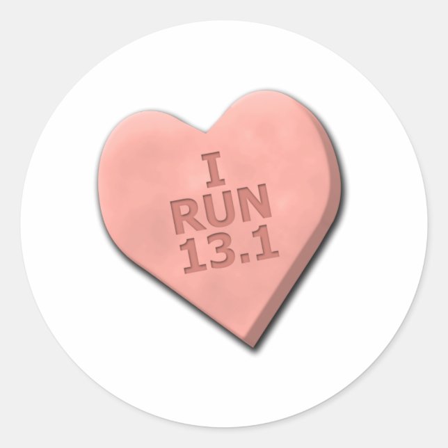 I Run 13.1 Classic Round Sticker (Front)