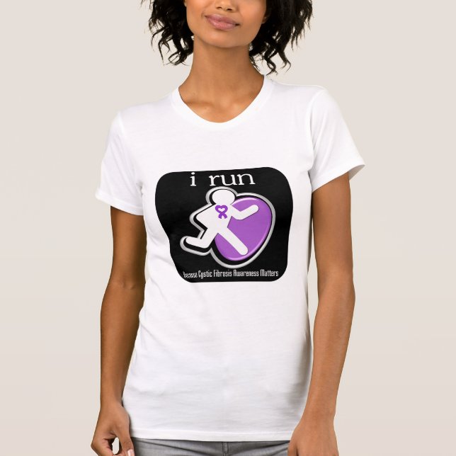 i Run Because Cystic Fibrosis Matters T-Shirt (Front)