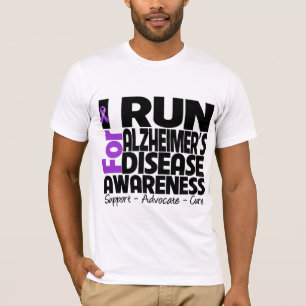 I Run For Alzheimers Disease Awareness T-Shirt