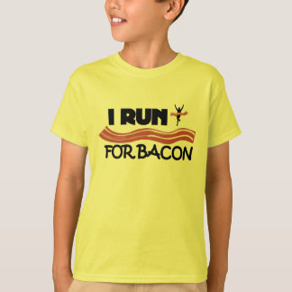 I Run for Bacon - Funny Running Shirt for Kids