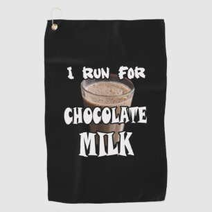 I Run for Chocolate Milk Running Golf Towel