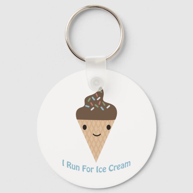 I run for Ice Cream Key Ring (Front)