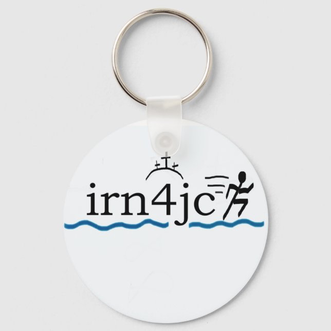I Run For Jesus (Crosses) Key Ring (Front)