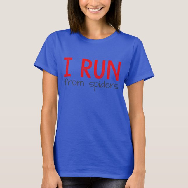 I Run (from spiders) Muscle Tank (Front)
