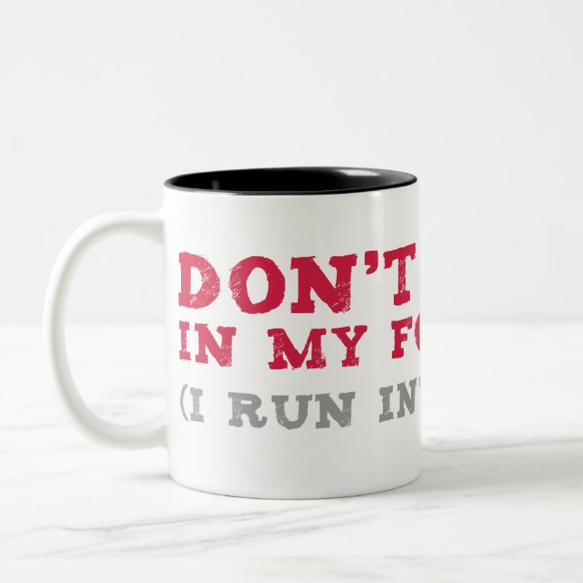 I Run Into Walls Two-Tone Coffee Mug (Left)