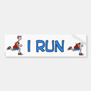 i run man bumper sticker
