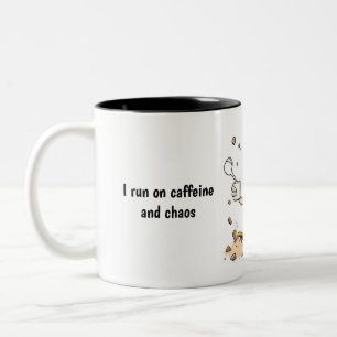 "I run on caffeine" - Funny Coffee Mug