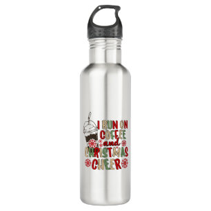I Run On Coffee and Christmas Cheer 710 Ml Water Bottle