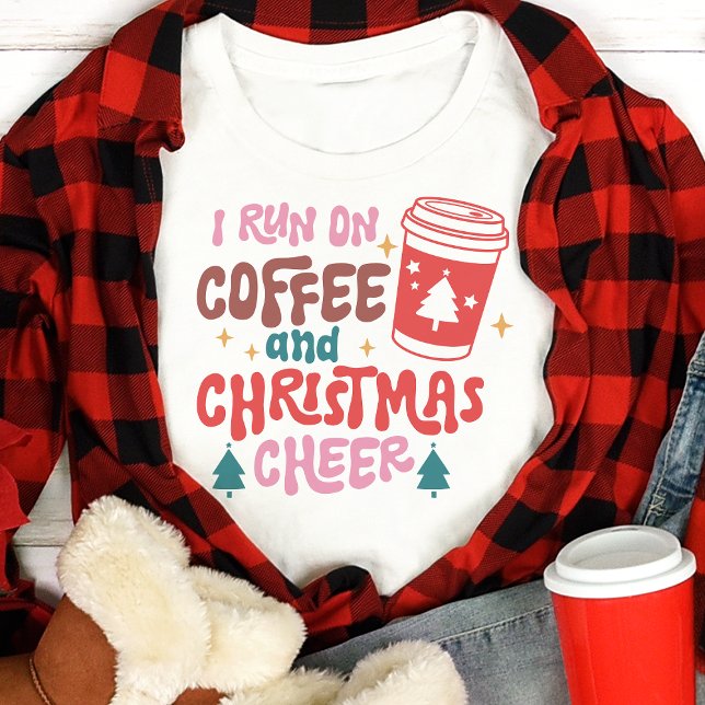 I Run On Coffee and Christmas Cheer Tri-Blend Shirt (Creator Uploaded)