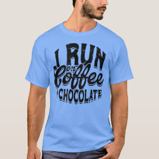 I run on coffee & chocolate Cosy Winter Xmas Choc T-Shirt