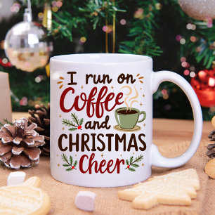 I Run On Funny Christmas Two Tone Coffee Mug