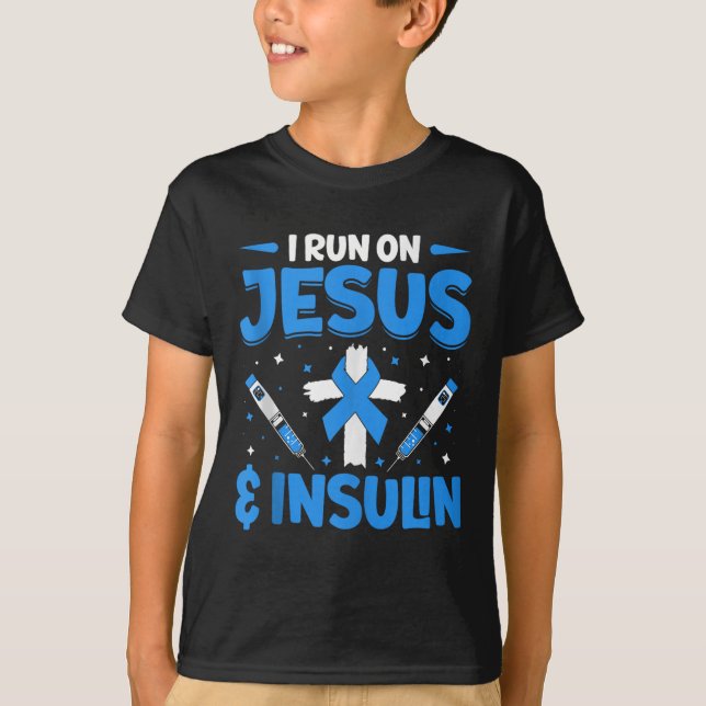 I Run On Jesus And Insulin Tank Top  (Front)