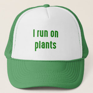 I run on plants trucker hat