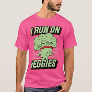 I Run on Veggies Plant Based Vegan Athlete Runner T-Shirt