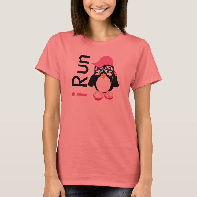 i Run Penguin T-Shirt (Front)