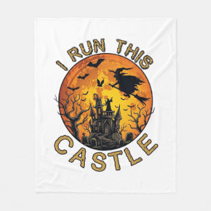 I run This Halloween Haunted Castle (2)_1 Fleece Blanket