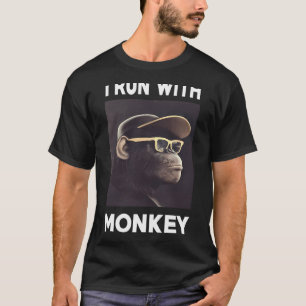 i run with monkey shirt tshirt tees