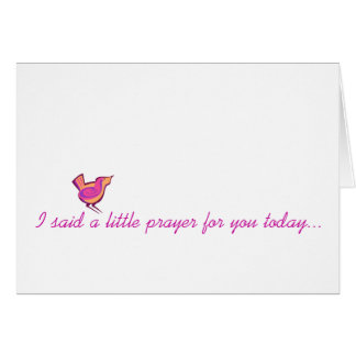 I said a little prayer...