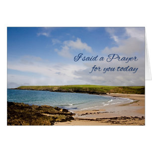 I said a prayer for you with a beach scene