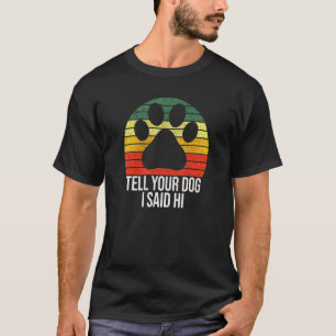 I Said Hi Dog Saying Paw Retro Corgi T-Shirt