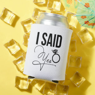 "I Said Yes" - Bridal Shower Can Cooler