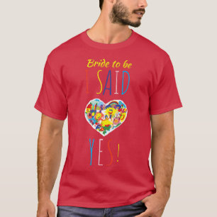 I SAID YES Bride Tops, Bridal Shower Wedding Girl T-Shirt