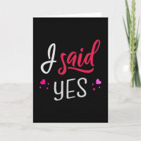 I said yes