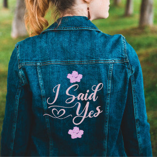 I said yes cute Bride women's Denim Jacket
