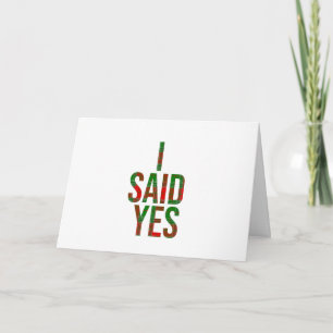 I Said Yes to the Best Husband Plaid's Day Card